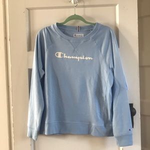 blue champion sweater